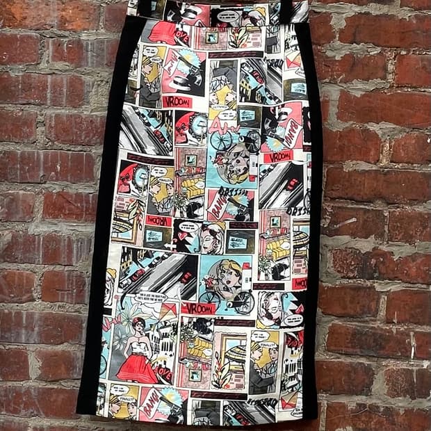 팝아트 코믹스그래픽  아카이브 스커트