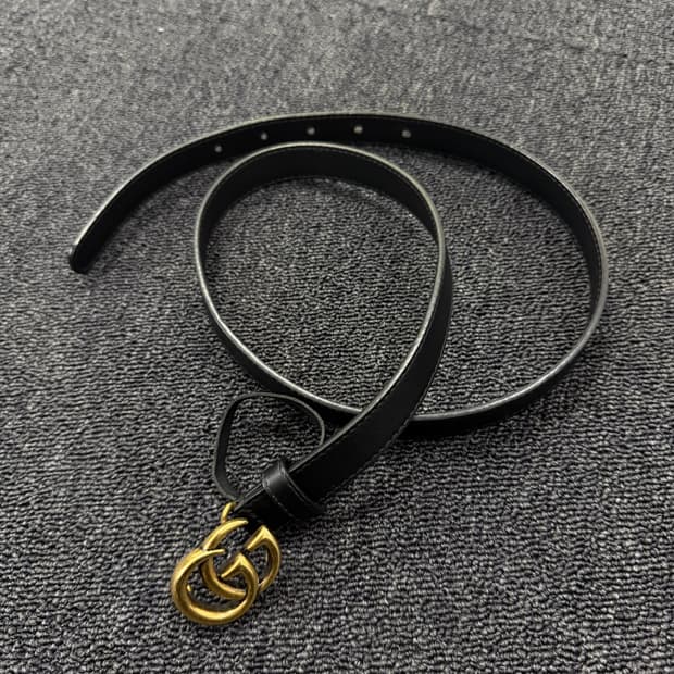 구찌 여성 스몰로고 금장 버클 벨트