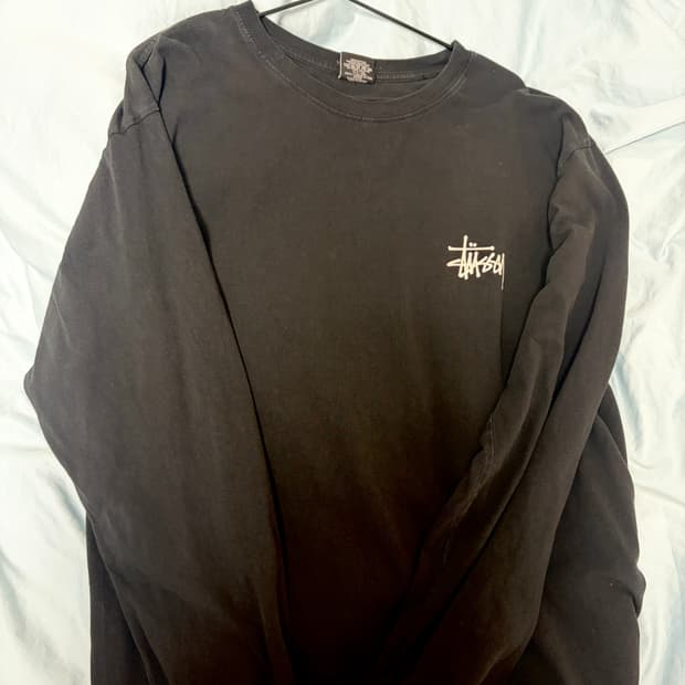 정품) 스투시 롱슬리브 긴팔티셔츠 블랙 