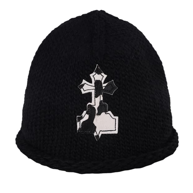 어웬드 포니 헤어 니트 비니os