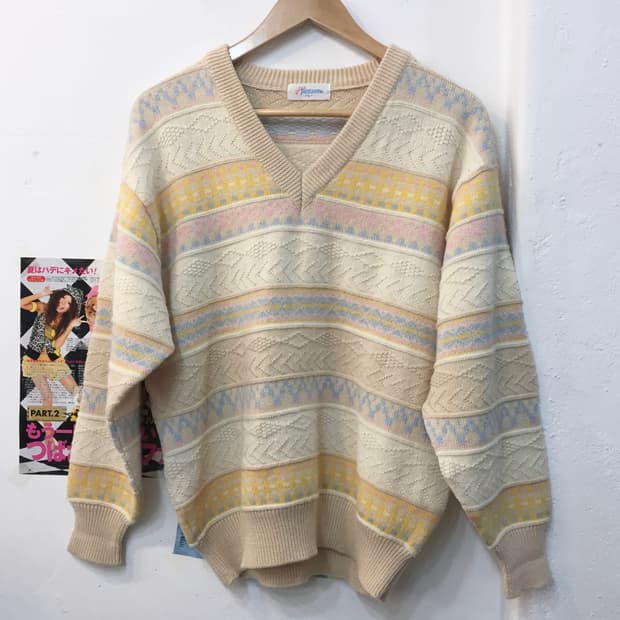 빈티지 파스텔 노르딕 니트