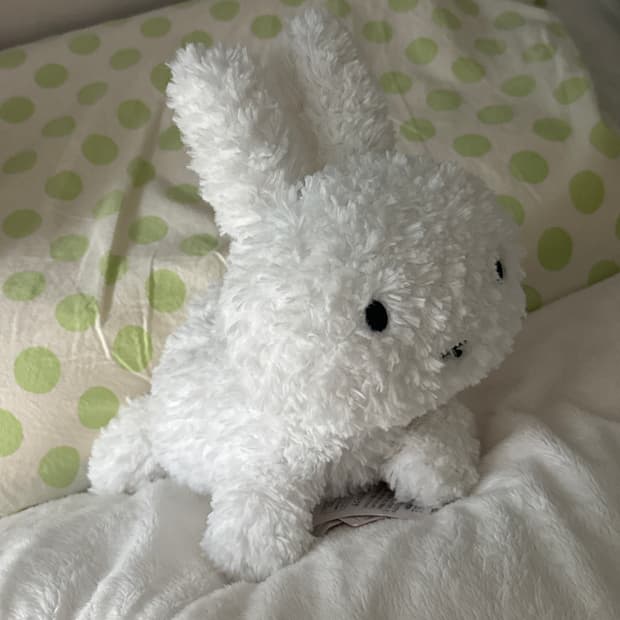 엎드린 미피 인형 세키구치