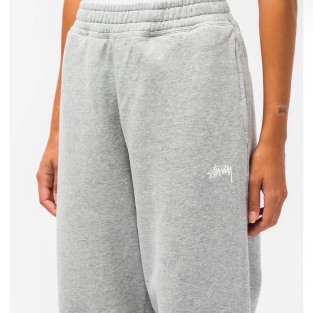 (S) 스투시 오버다이드 스웻 팬츠 그레이헤더