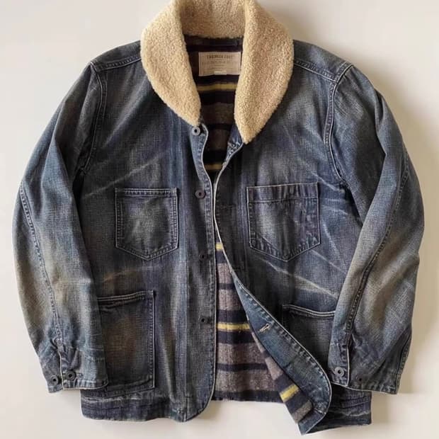 rrl 시어링 데님자켓 m 새상품