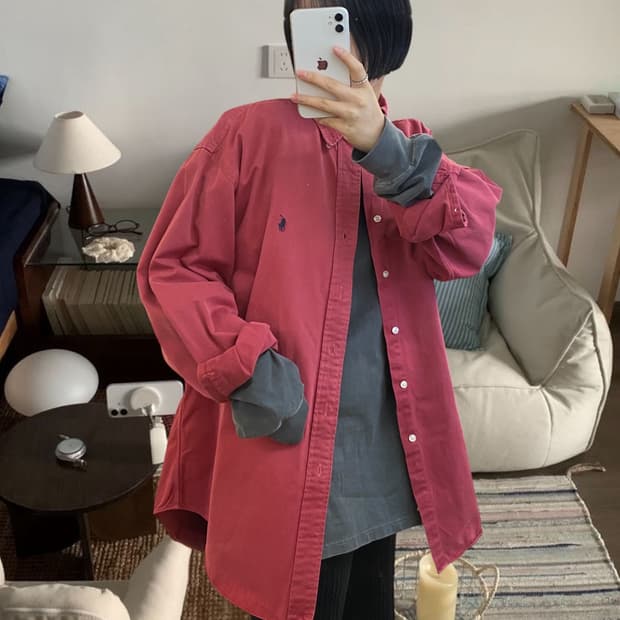 폴로랄프로렌 솔리드 셔츠 (Man 2XL) AA1046 