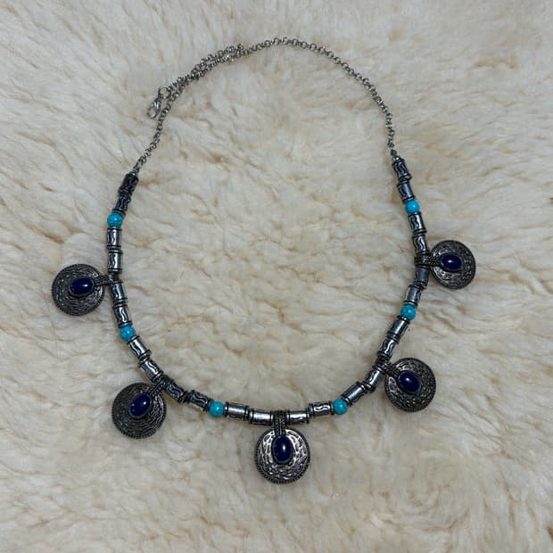Bohemian Ethnic Coin Necklace 