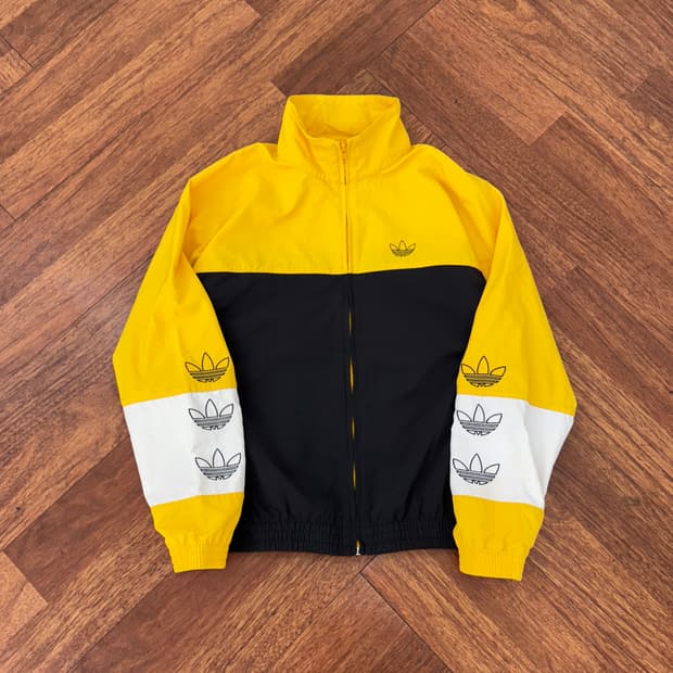 S 아디다스 블록 바람막이 자켓 