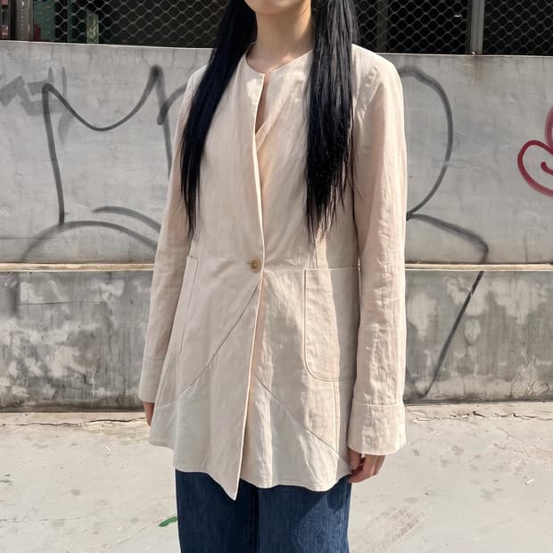IT40/ 브루넬로쿠치넬리 마 원버튼 코트 자켓