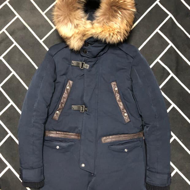 (횡재가)타임옴므 라쿤퍼 버클 구스패딩/솔리드 무스탕 톰포드 몽클레어