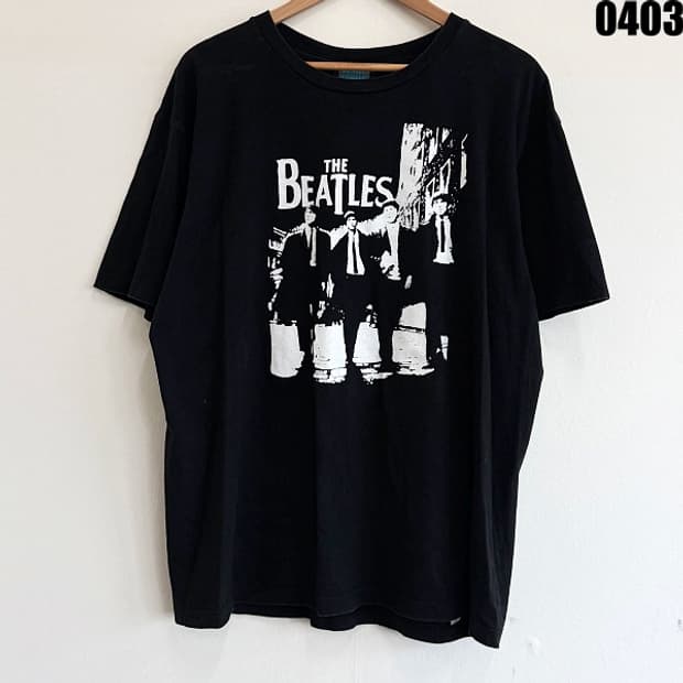 프로즌 멍키 비틀즈 프린팅 반팔 티셔츠 XL 0403