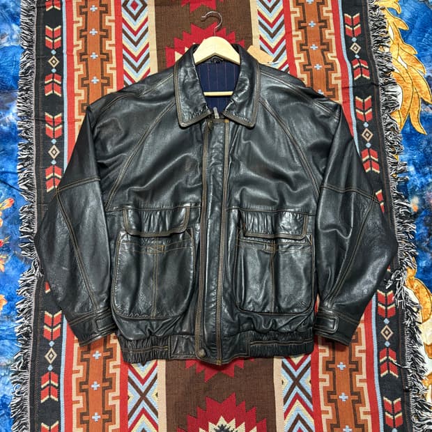 CAPACCI A-1 스트치 양가죽 레더자켓