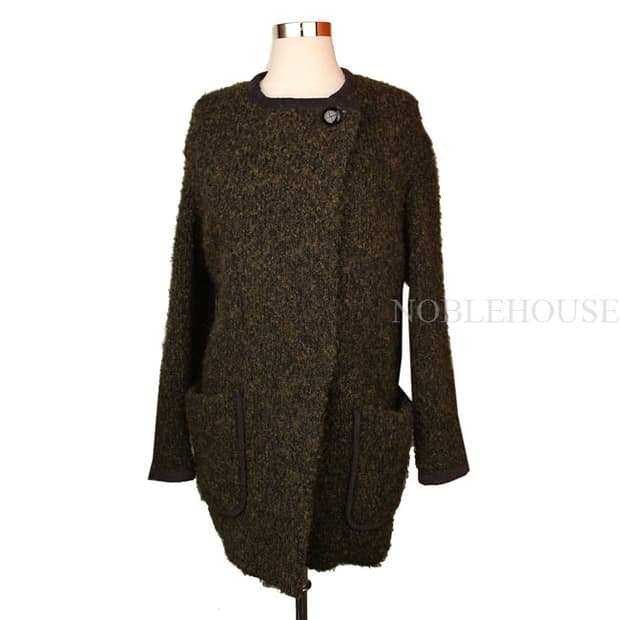 이자벨마랑 에뚜알 카키 부클 니트 반코트(36)