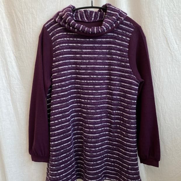 CORAL 퍼플 니트탑(M-L)