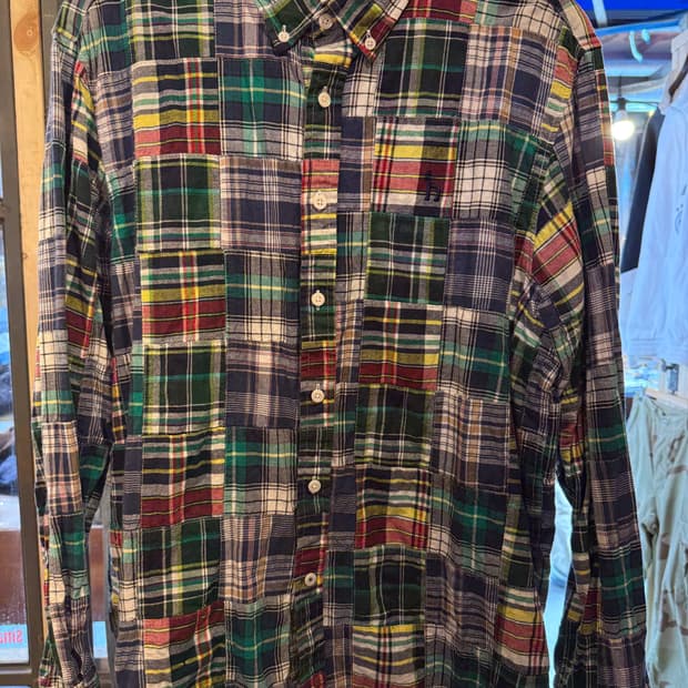 헤지스 멀티 컬러 체크셔츠