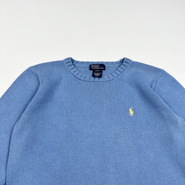 폴로 랄프로렌 포니 보이즈 스카이 블루 니트 (실측 M 여성추천)