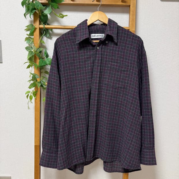 아워레가시 보로우드 bd 셔츠 소포모어 체크 루럴 울