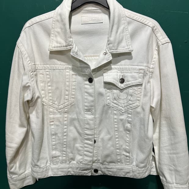 트루릴리전 화이트 트러커자켓 95