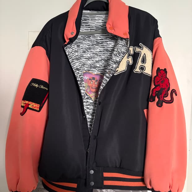 퍼킹어썸 리버시블 바시티 푸퍼 자켓 L