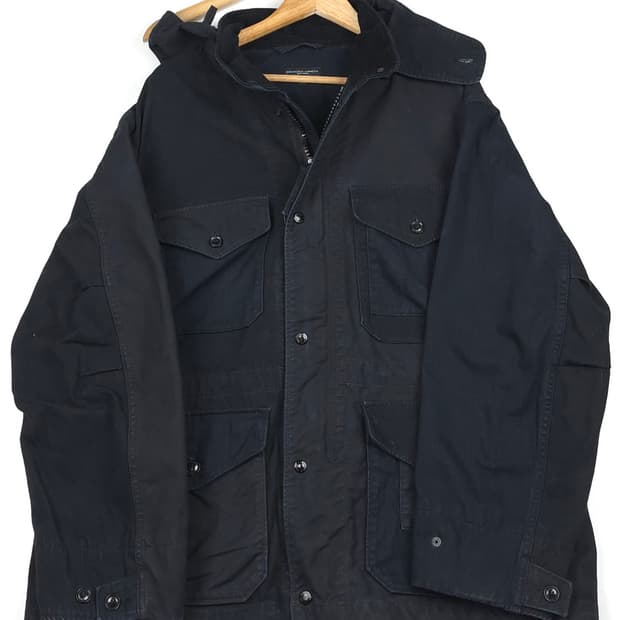 [L] 엔지니어드가먼츠 코튼 필드파카 (블랙/네이비)