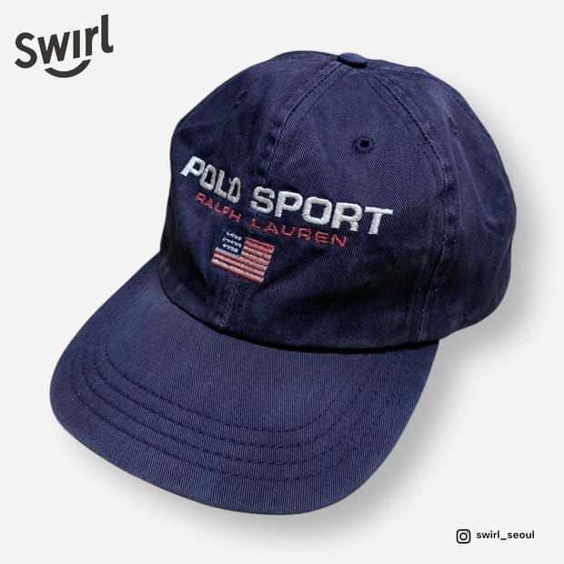 🌊90s USA polo sports navy cap