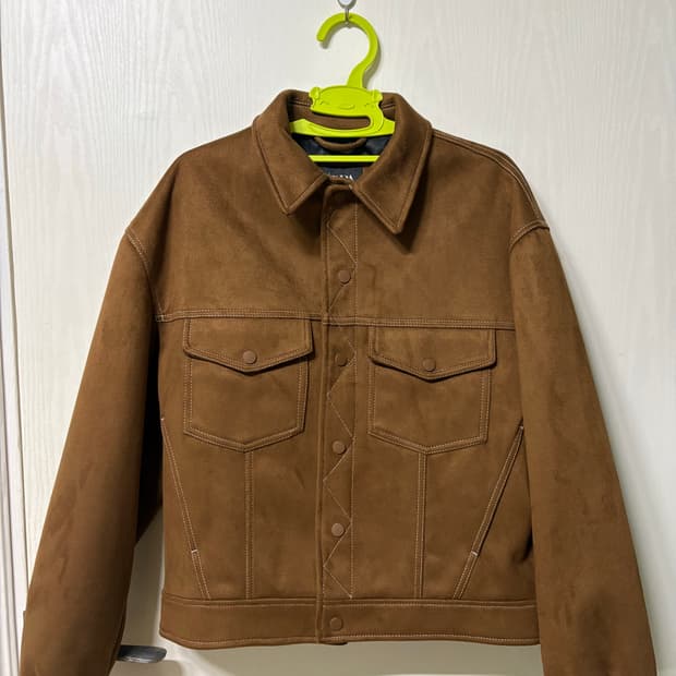 자라 스웨이드 자켓 카멜 색