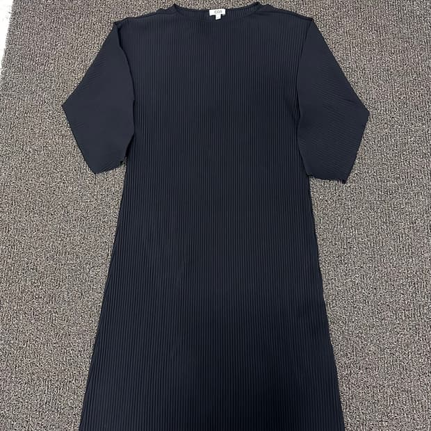 COS 코스 플리쎄 플리츠 주름 드레스 롱원피스 블랙 M