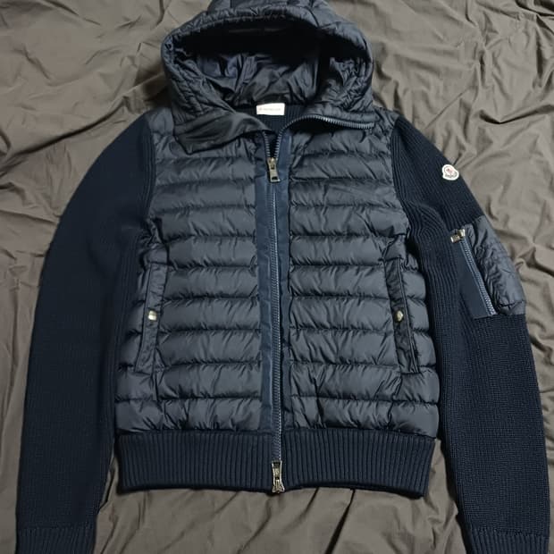 [정품] 백화점판 몽클레어 니트패딩 집업 울 가디건