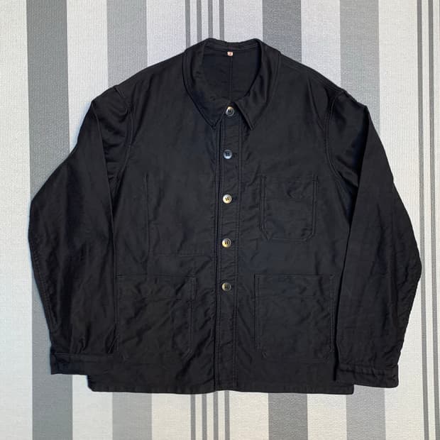 [46]60‘s Adolphe Lafont 블랙 몰스킨 자켓