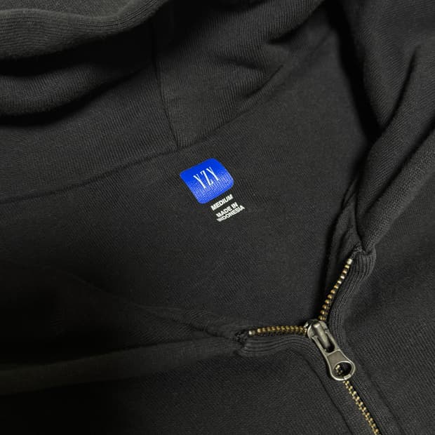 이지 YZY 집업 후드 블랙