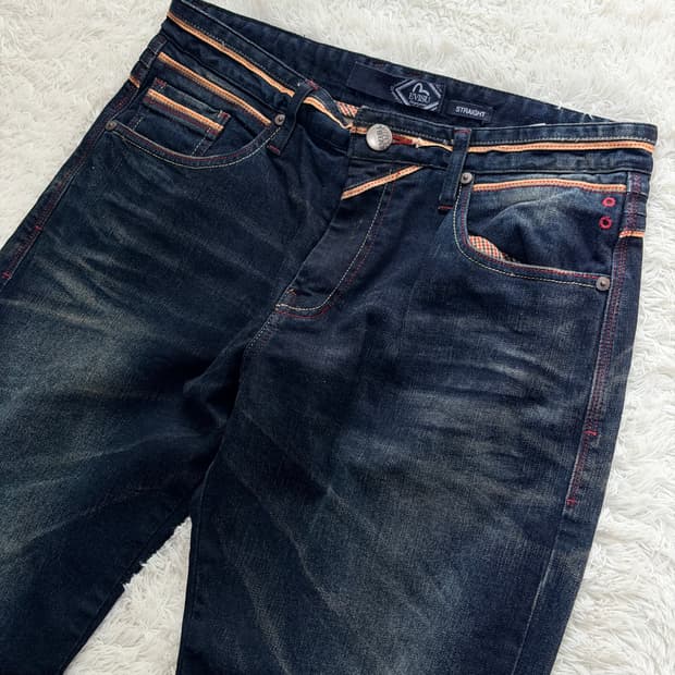 에비수 EVISU 페인트 데님 청바지 