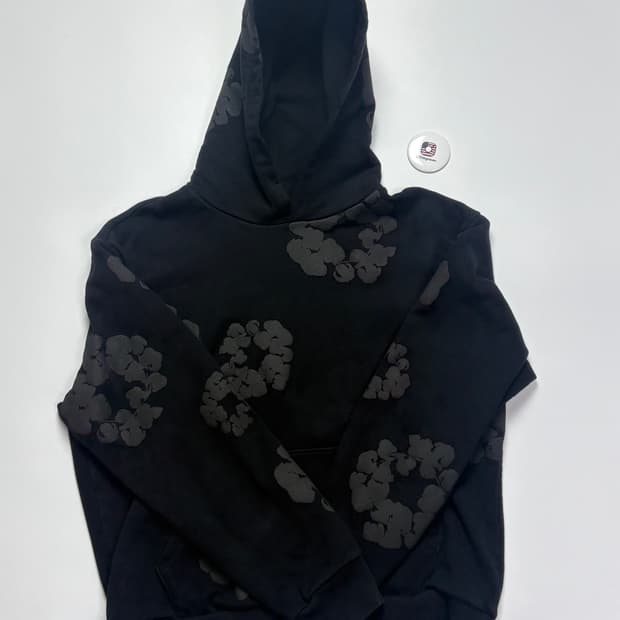 Denim tears black hoodie 데님티어 블랙 후드티 L