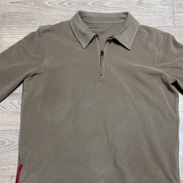 프라다 스포츠 후리스 반집업