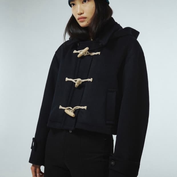 커렌트 크롭 더플코트 떡볶이코트