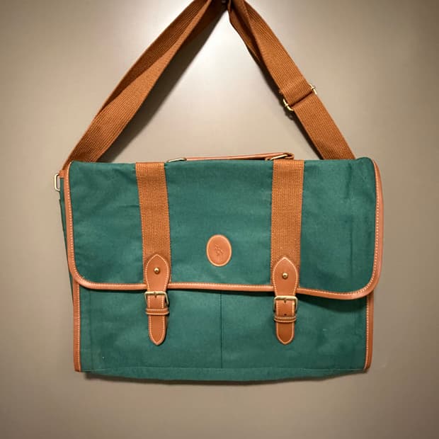 90s 폴로 랄프로렌 그린색 캔버스 가방 크로스백