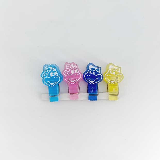 공룡 투명 다이어리 꾸미기 미니 집게 고전문구