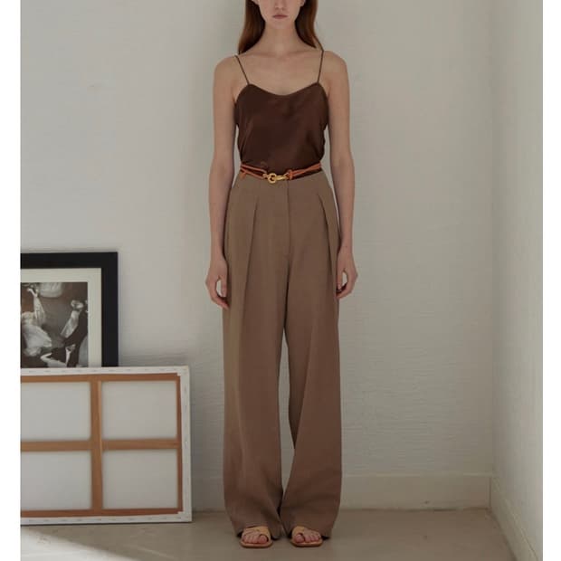 아비에무아 린넨 트라우저 애쉬브라운