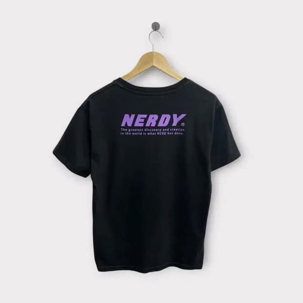 널디 NERDY 퍼플로고 반팔 티셔츠 M