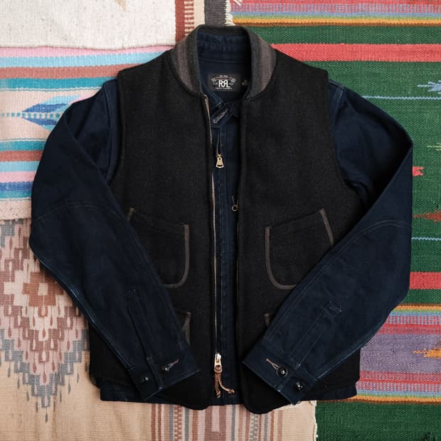 RRL 더블알엘 인디고 스포츠 자켓 xs사이즈 (추천 44-55)