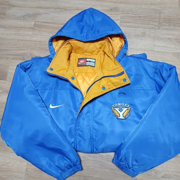 nike 나이키 연세대 돕바 농구부 연대 올드스쿨 벤치코트 패딩