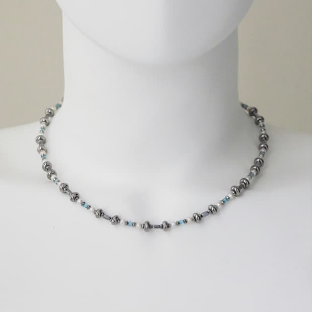CASIOPEIA Bluerondo Topaz Pearl necklace