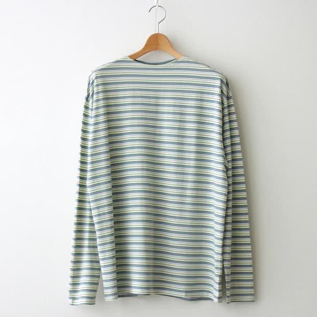 [4] 24SS 오라리 하드 트위스트 코튼 보더 보트넥 롱슬리브 티셔츠