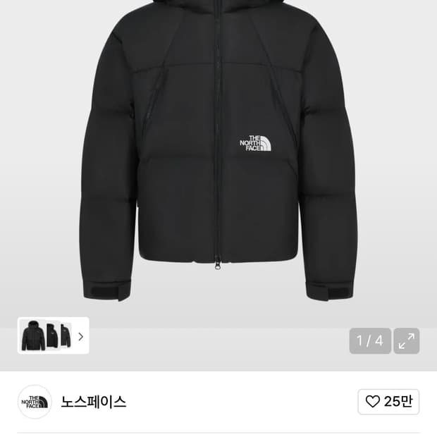 노스페이스 화이트라벨 프로젝트 다운 자켓 85 XS