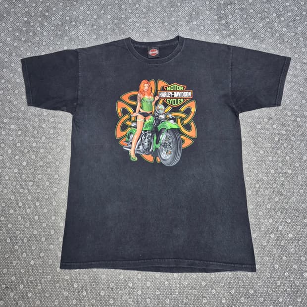 [L] 할리데이비슨 핀업걸 티셔츠 -354