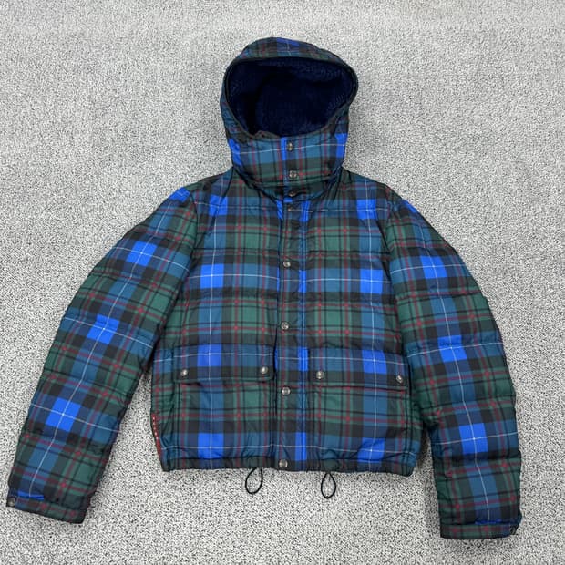 프라다 페이드패턴 푸퍼 다운자켓