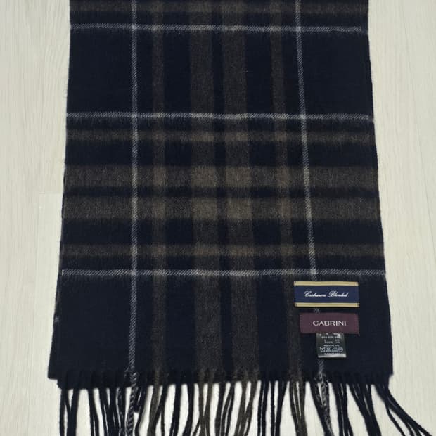 카브리니 cabrini 캐시미어 혼방 체크 머플러