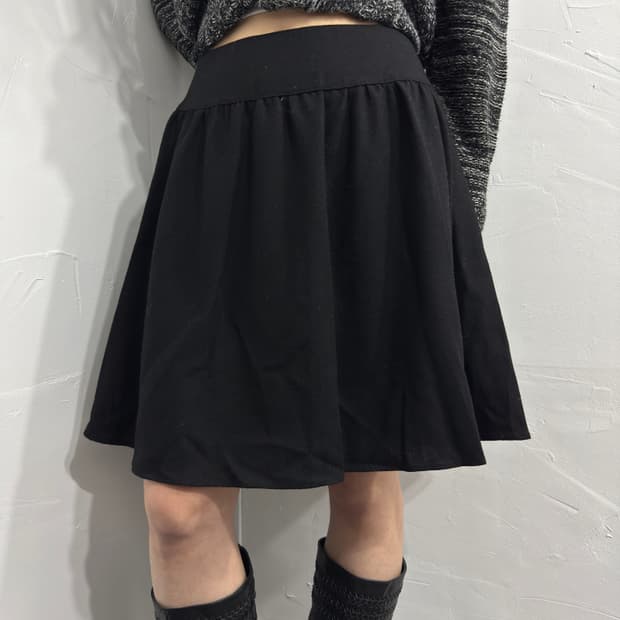 chereaux flare wool skirt