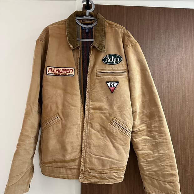 폴로 랄프로렌 캔버스 보머 자켓 워크자켓 M 택제거 새상품