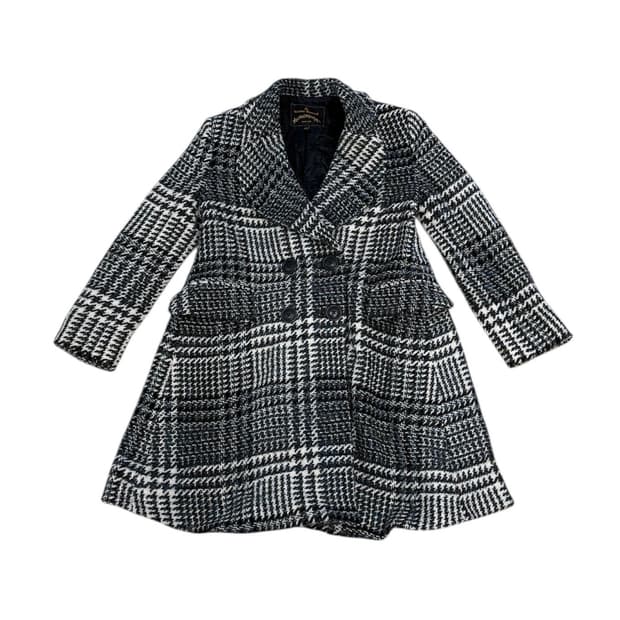 비비안 웨스트우드 앵글로매니아 하운드투스체크 더블 브레스티드 코트