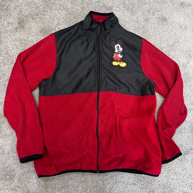 디즈니 미키마우스 플리스 집업L