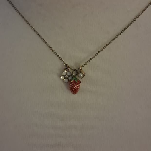 딸기 체인 목걸이
